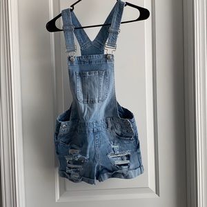 Jean Overall Shorts